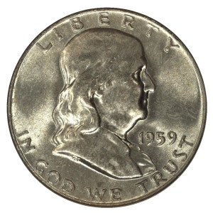 Silver United States Franklin Half Dollar