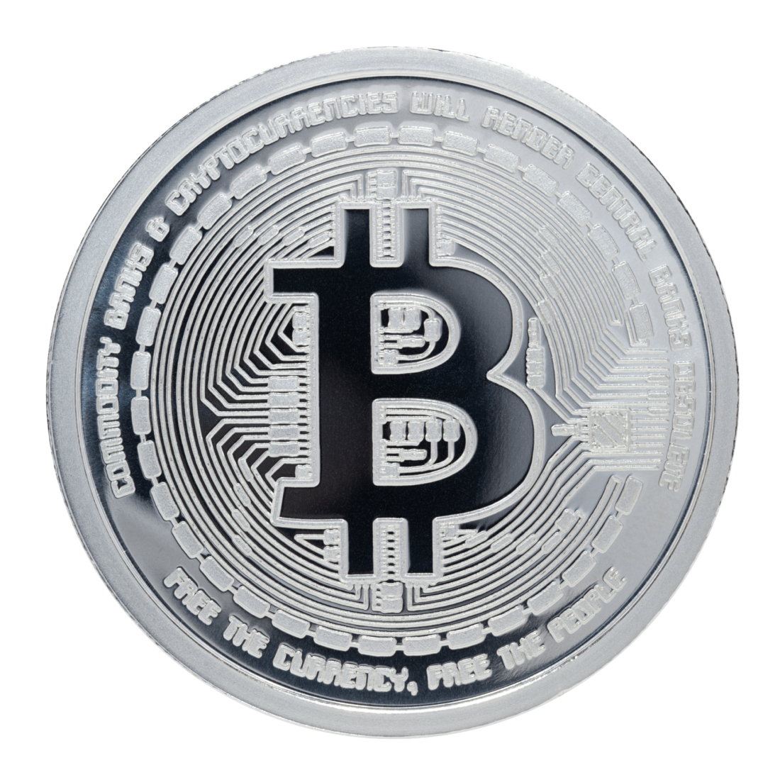 Silver Bitcoin Commemorative 1 Ounce Coin