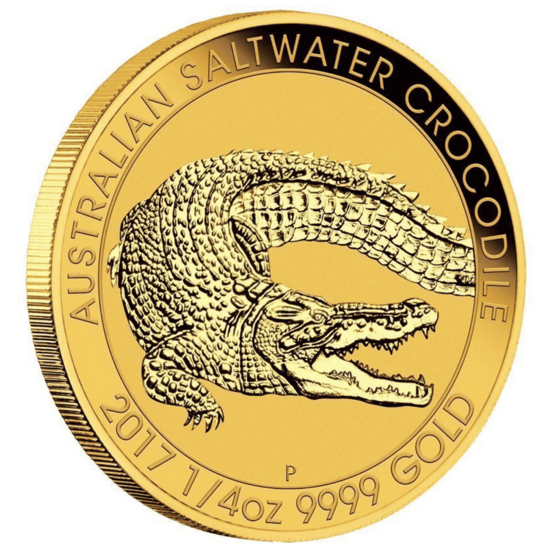 Saltwater crocodile 2017 1/4 ounce gold