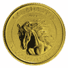 Gold Canadian Wild Horse 1/4 Ounce Coin