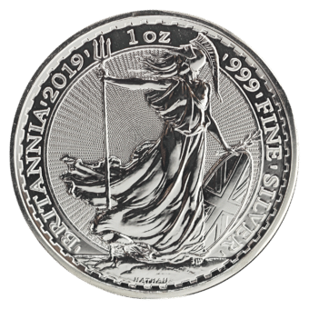 Silver Great Britain Britannia Year of the Pig Privy Mark 1 Ounce Coin