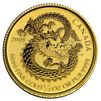 Gold Canadian Lucky Dragon Coin 2019