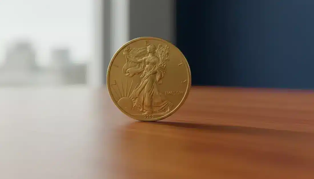 American Gold Eagle coin representing tangible retirement ownership
