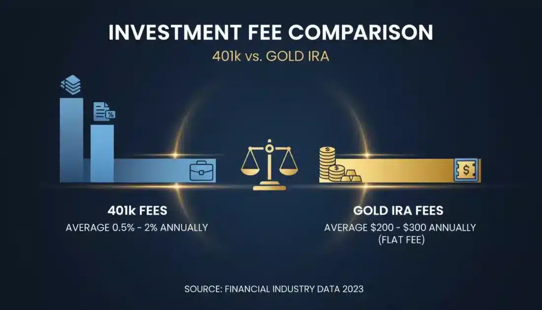 Fee comparison between 401k plans and Gold IRA accounts