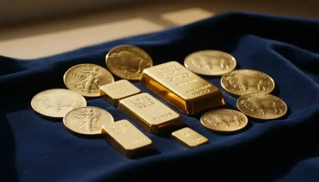 IRA approved gold coins and bars including American Eagle and Buffalo