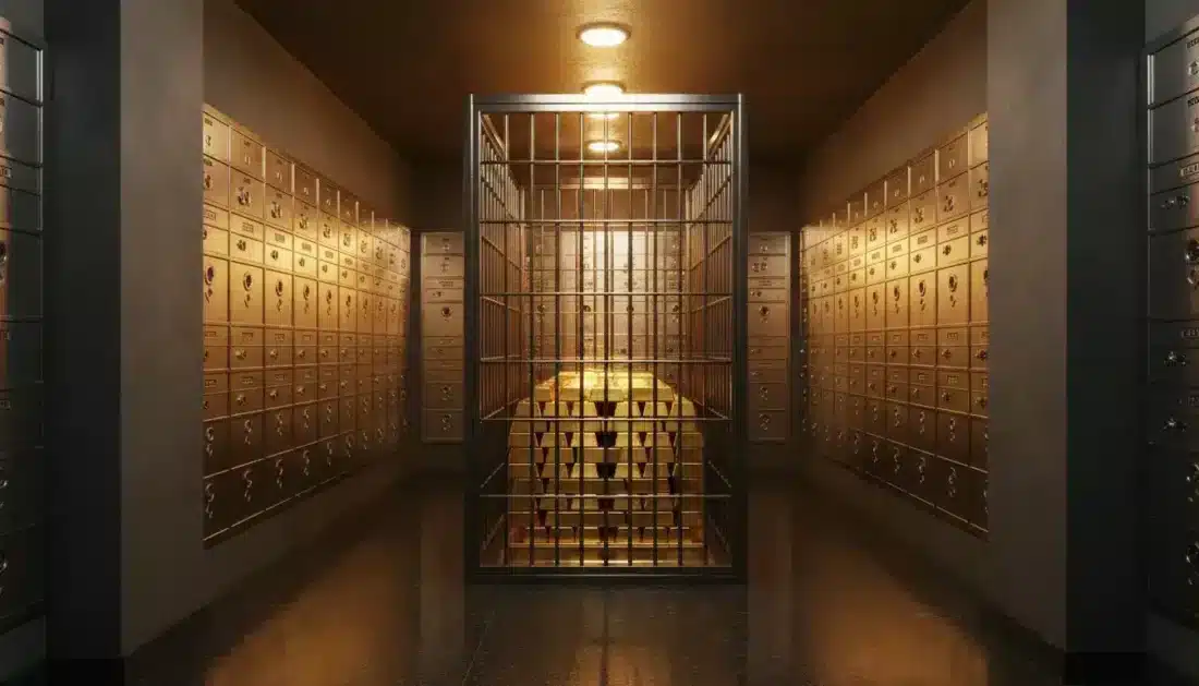 IRS approved gold depository vault interior for precious metals IRA storage