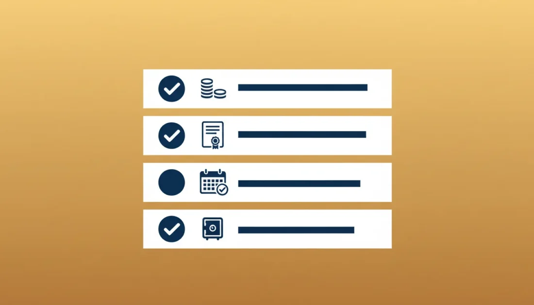 IRS requirements checklist for holding gold in retirement account