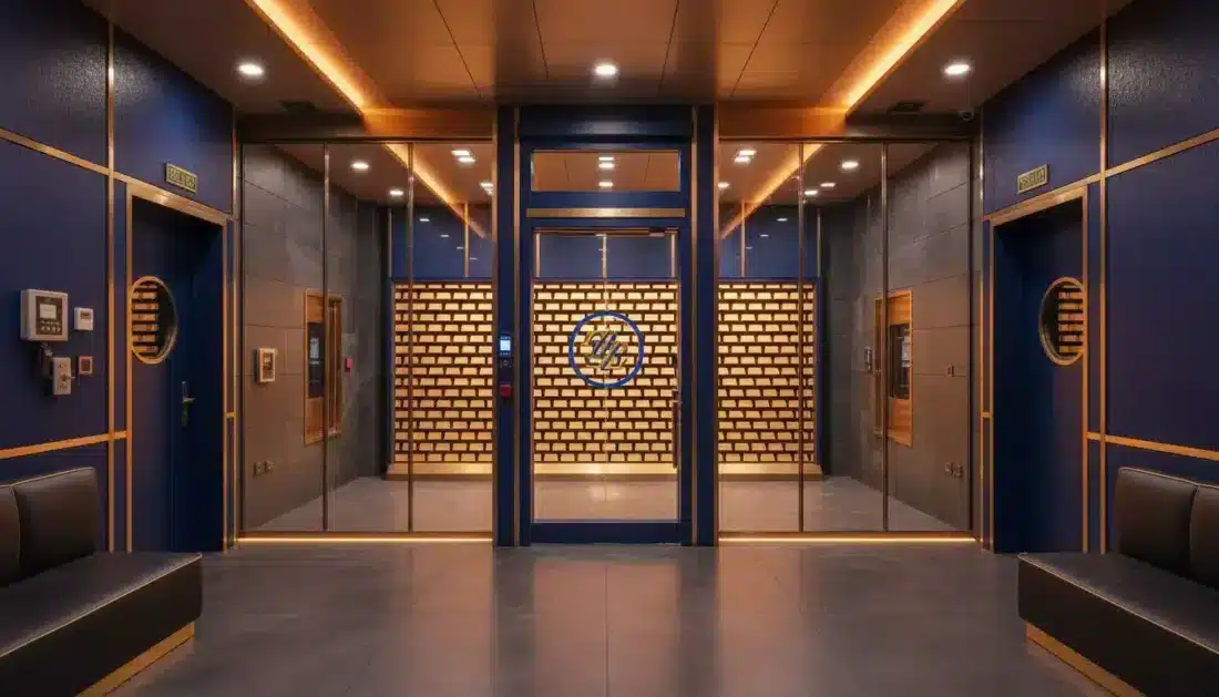 Professional gold IRA depository vault interior secure storage