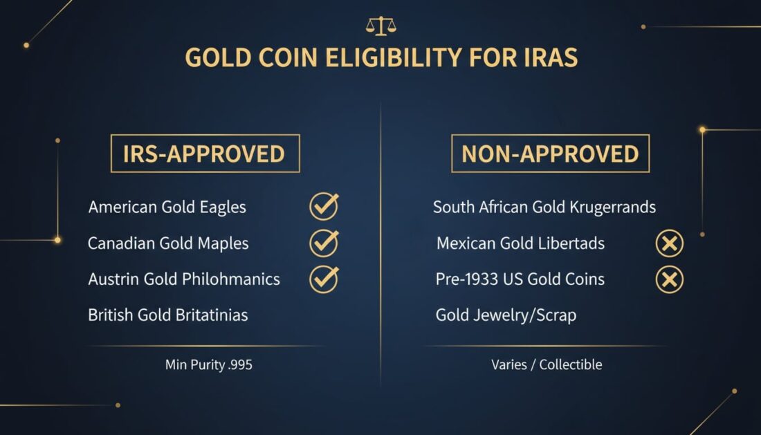 RS approved gold coins comparison chart