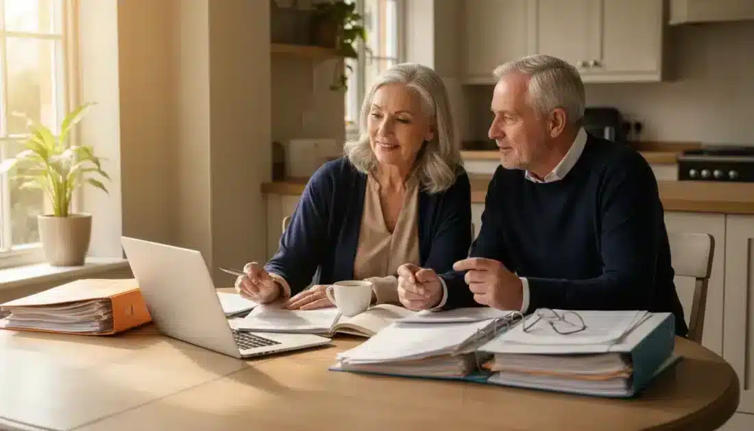 Retirement couple evaluating precious metals ownership decisions together