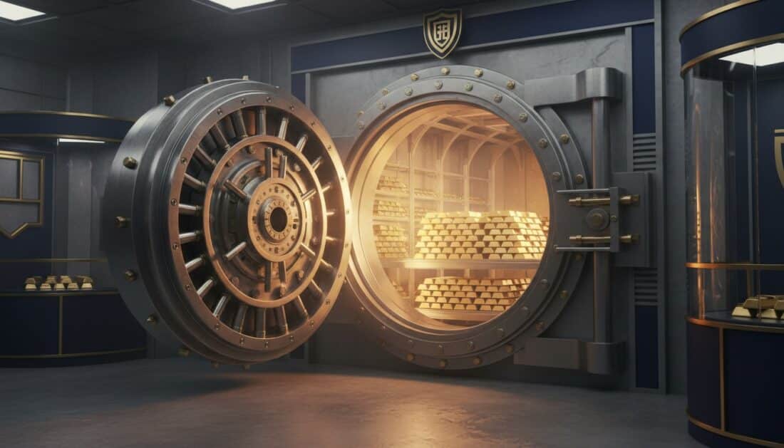Secure precious metals depository vault for IRA storage