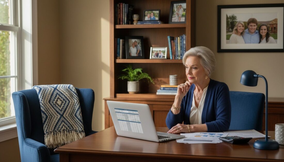 Woman carefully planning gold IRA distribution strategy to avoid mistakes