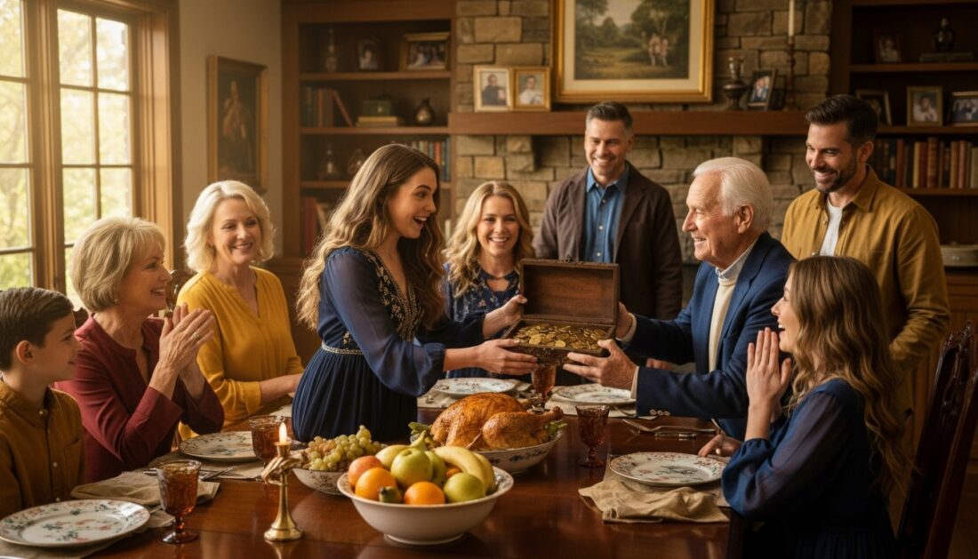 Family legacy planning with physical gold coins passed between generations