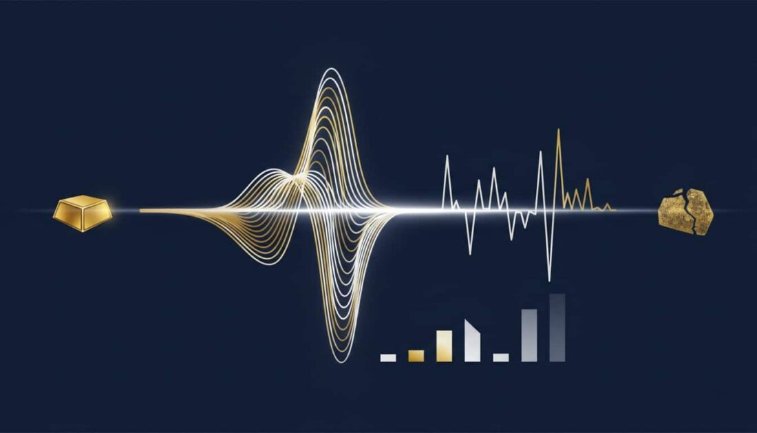 Gold coin ping test sound wave comparison genuine versus counterfeit frequency