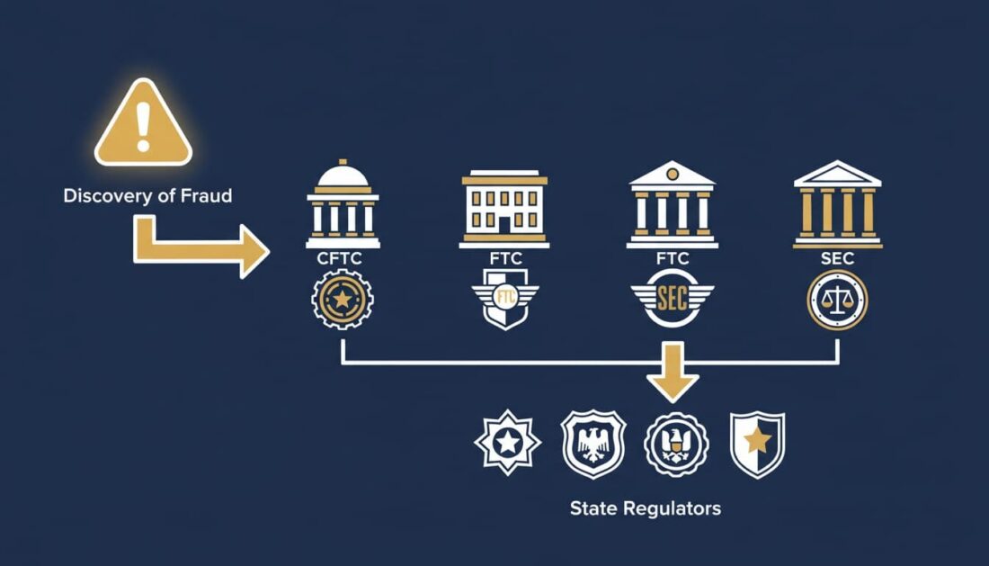 Government agency fraud reporting process flowchart
