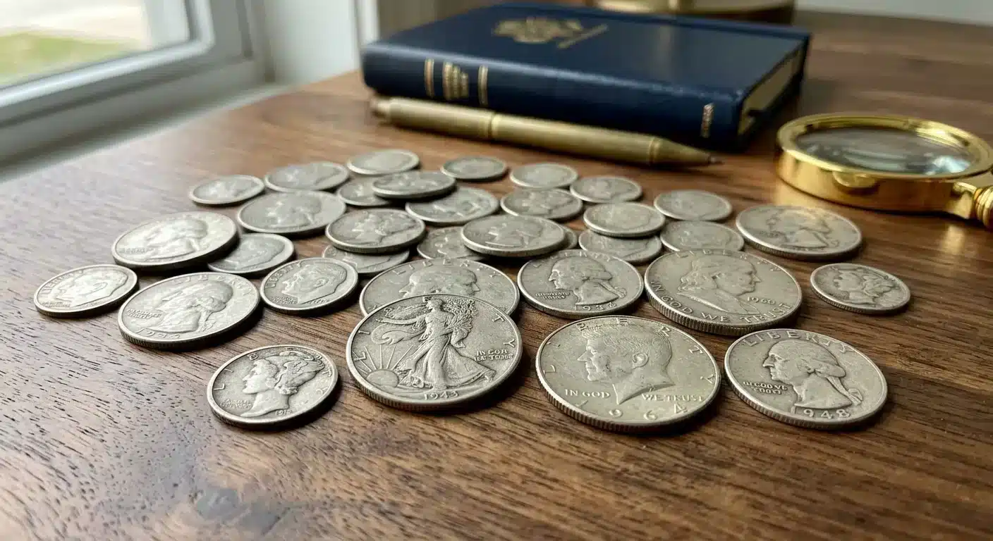 Pre-1965 US silver junk silver coins dimes quarters half dollars