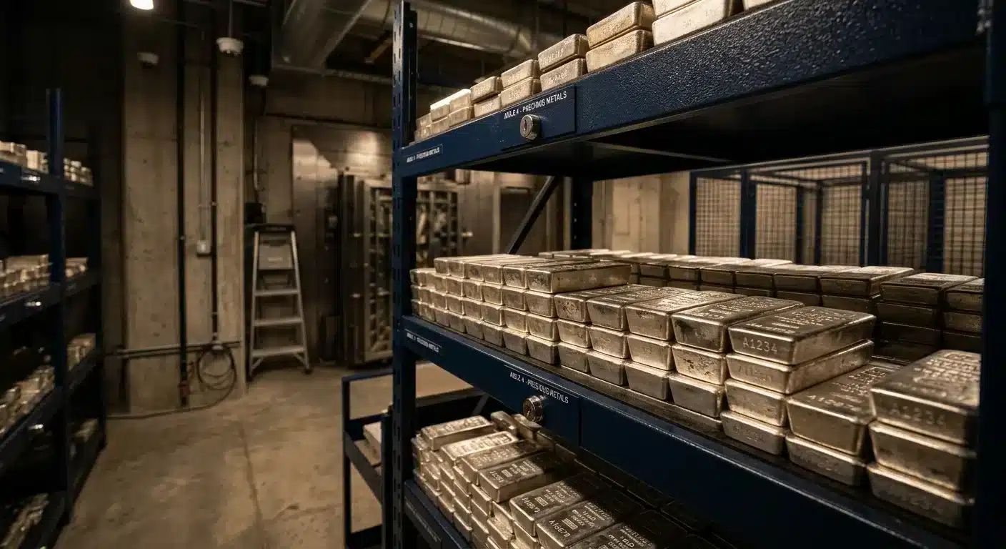 Secure vault storage for physical silver IRA and cash purchase holdings