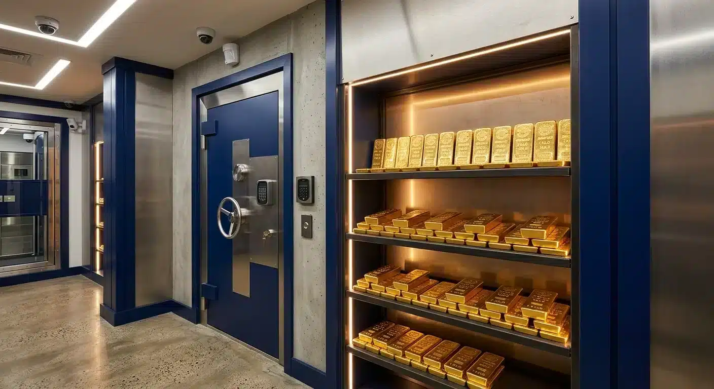 private vaulted storage facility for physical gold bullion