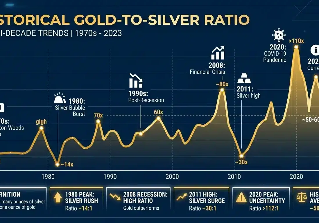 gold to silver ratio historical volatility retirement wealth chart