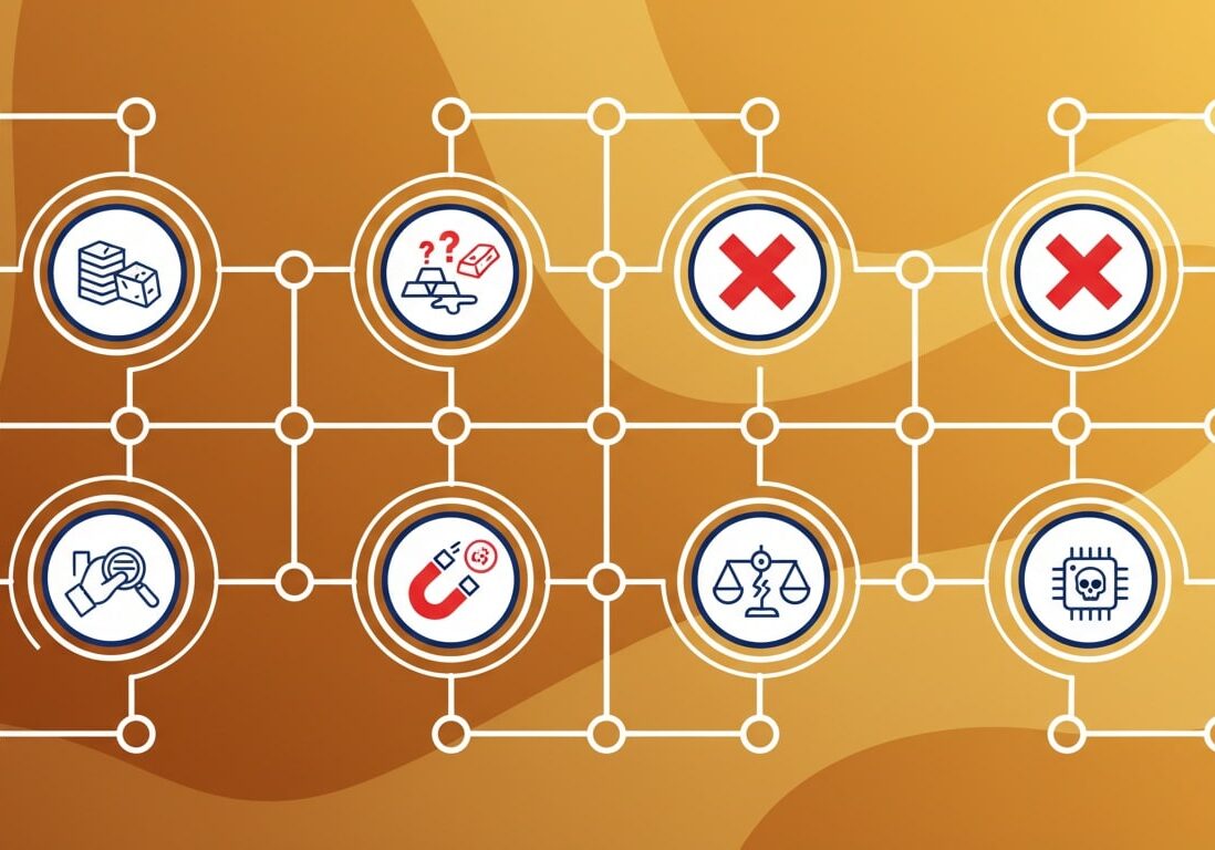 Counterfeit gold red flags warning checklist infographic