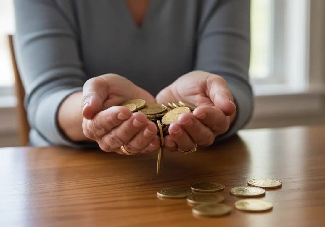 Customer holding Gold American Eagle coins after direct purchase